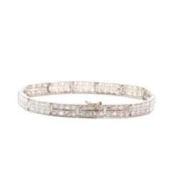 Bracelet Ligne En Platine Et Diamants -Castafiore Boutique bracelet art deco diamants en platine 823607