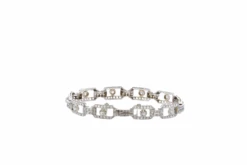 Bracelet Art Déco En Or Blanc Et Diamants -Castafiore Boutique bracelet art deco en or blanc et diamants 994341
