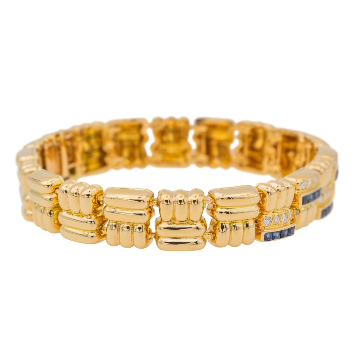 Bracelet BOUCHERON En Or Jaune, Saphir Et Diamants 6 Bracelet BOUCHERON En Or Jaune, Saphir Et Diamants – Image 6