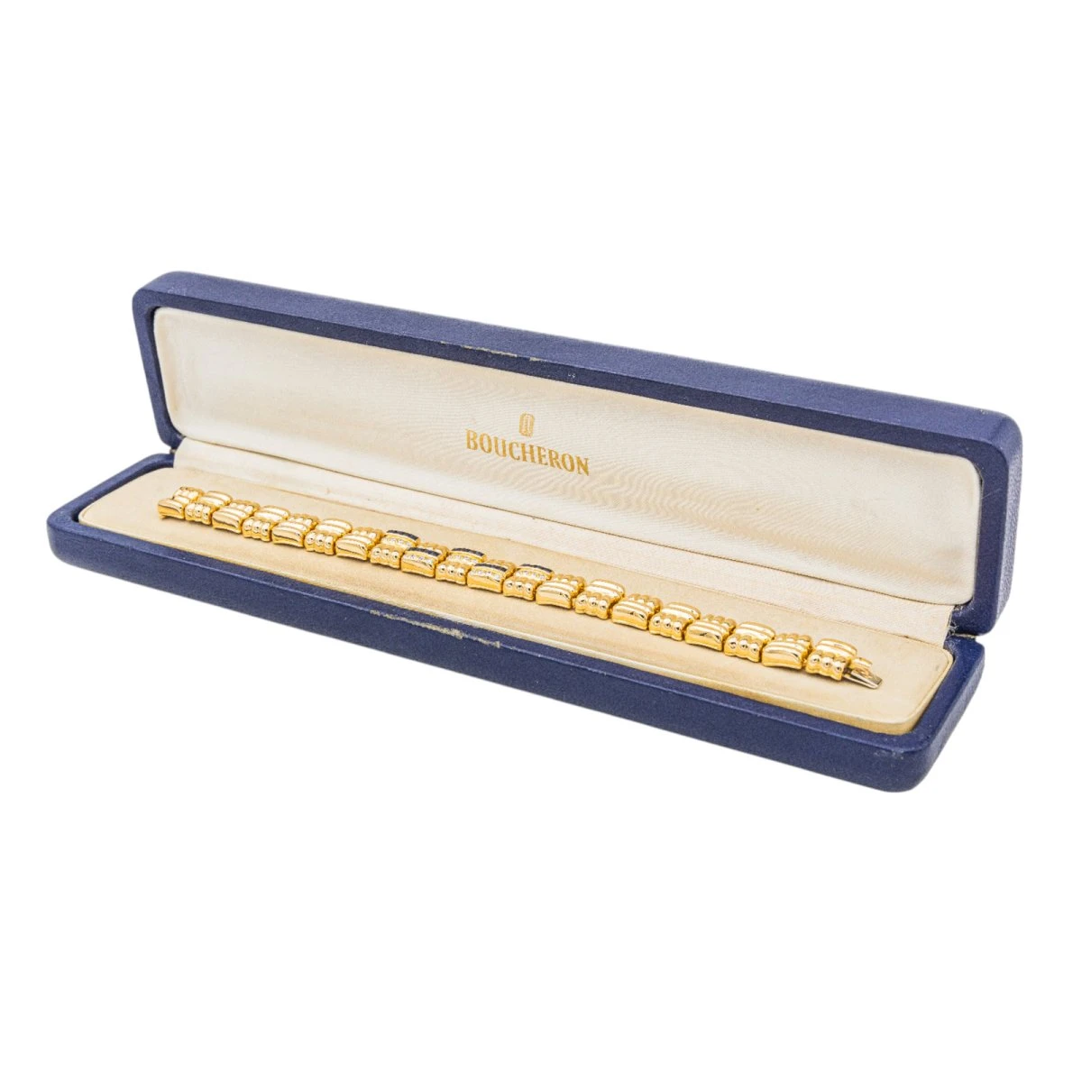 Bracelet BOUCHERON En Or Jaune, Saphir Et Diamants 10 Bracelet BOUCHERON En Or Jaune, Saphir Et Diamants – Image 10