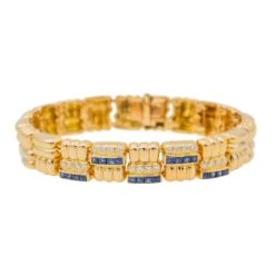 Bracelet BOUCHERON En Or Jaune, Saphir Et Diamants
