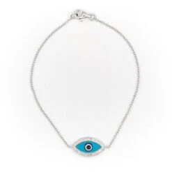 Bracelet BRANAR Oeil En Or Blanc Pavé Diamants -Castafiore Boutique bracelet branar oeil en or blanc pave diamants 184889