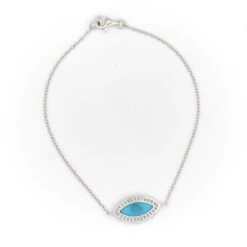 Bracelet BRANAR Oeil En Or Blanc Pavé Diamants -Castafiore Boutique bracelet branar oeil en or blanc pave diamants 845847