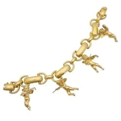 Miller Bracelet Breloque Chérubins Musiciens En Or Jaune -Castafiore Boutique bracelet breloque cherubins musiciens en or jaune 646034