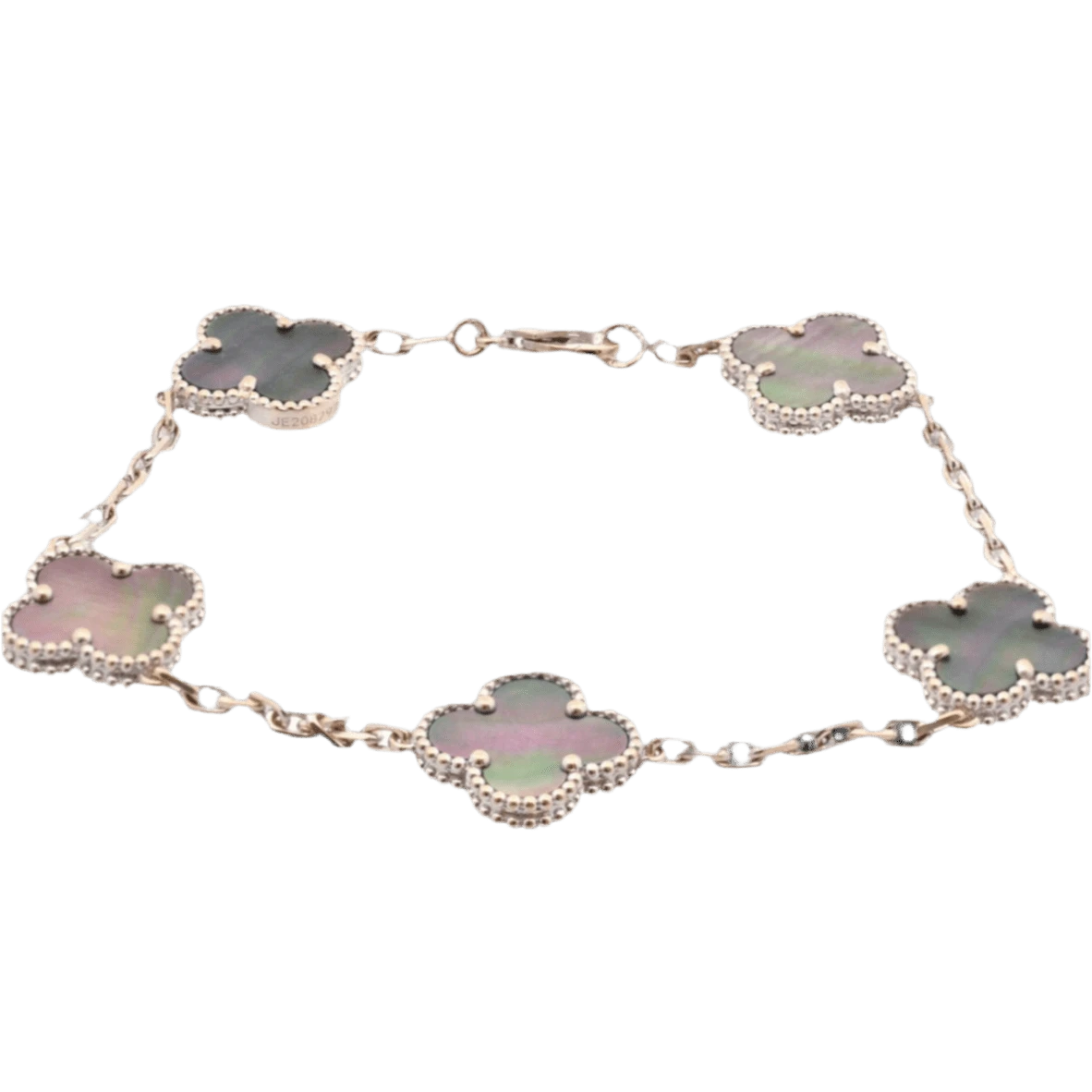 Bracelet Breloque VAN CLEEF & ARPELS "Vintage Alhambra" En Or Blanc Et Nacre 1 Bracelet Breloque VAN CLEEF & ARPELS "Vintage Alhambra" En Or Blanc Et Nacre