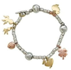 Miller Bracelet Breloques Dodo, Argent Et Or