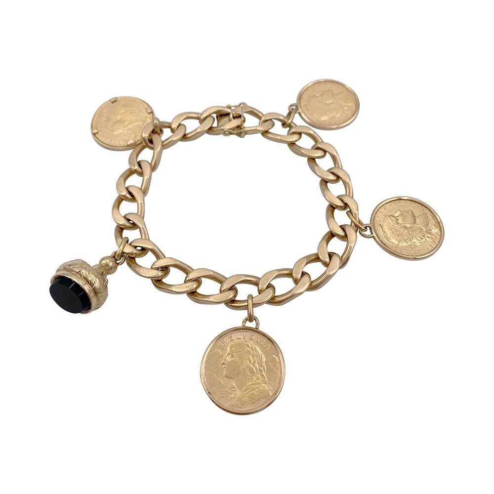 Miller Bracelet Breloques Pièces De Monnaie Et Sceau 1 Miller Bracelet Breloques Pièces De Monnaie Et Sceau