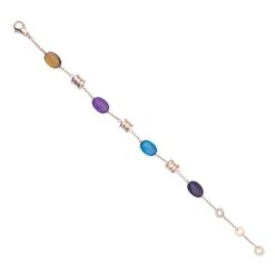 Miller Bracelet BULGARI "B.zero1" En Or Jaune Et Pierres De Couleur