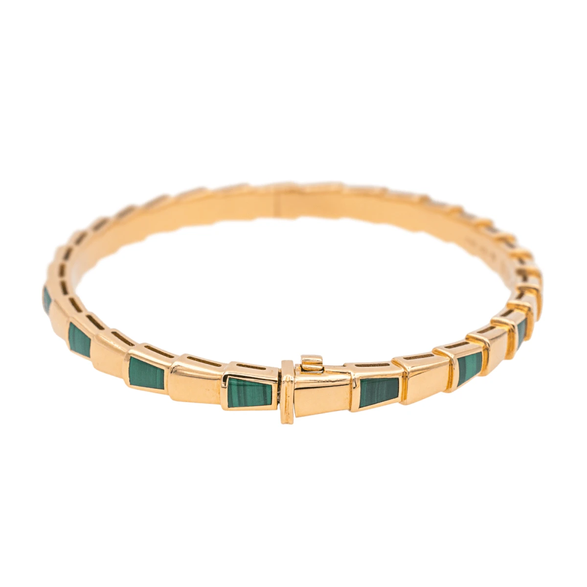 Bracelet BULGARI "Serpenti" En Or Rose Et Malachite 3 Bracelet BULGARI "Serpenti" En Or Rose Et Malachite – Image 3