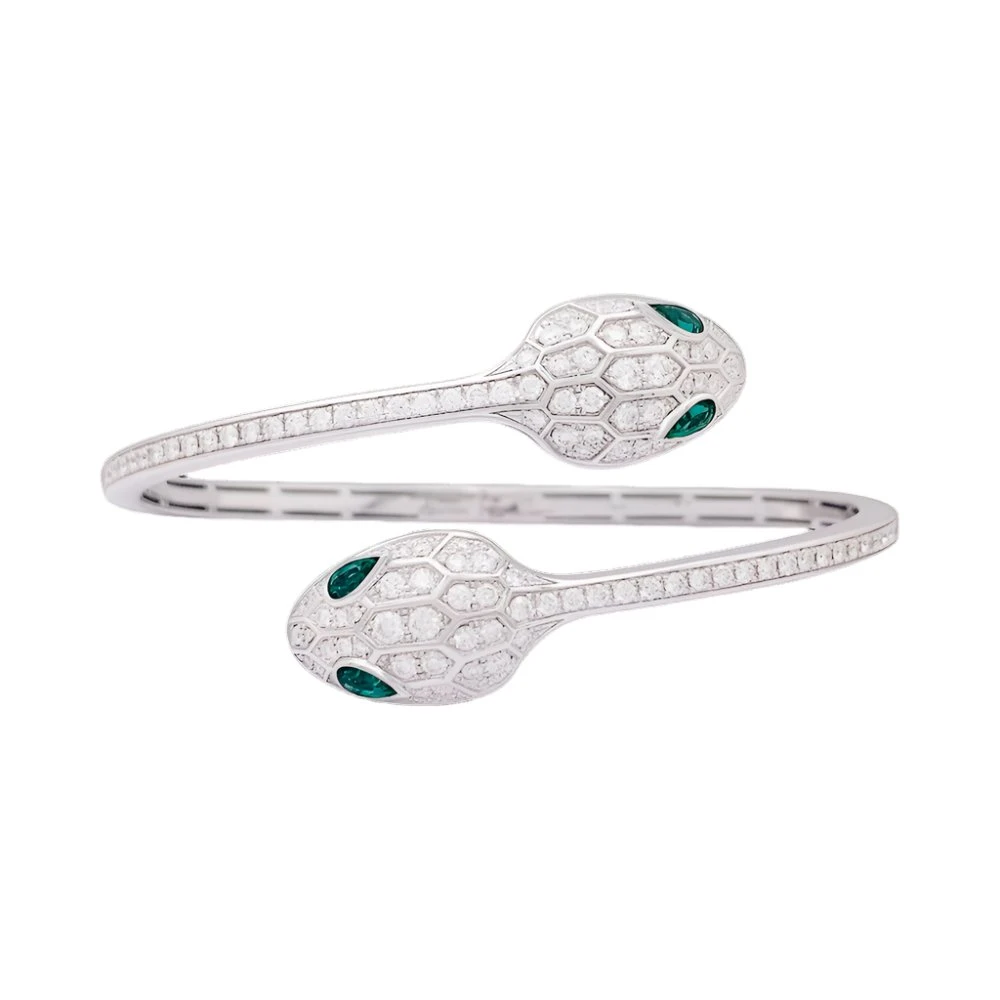 Miller Bracelet BULGARI "Serpenti Seduttori" En Or Blanc, émeraudes Et Diamants 1 Miller Bracelet BULGARI "Serpenti Seduttori" En Or Blanc, émeraudes Et Diamants