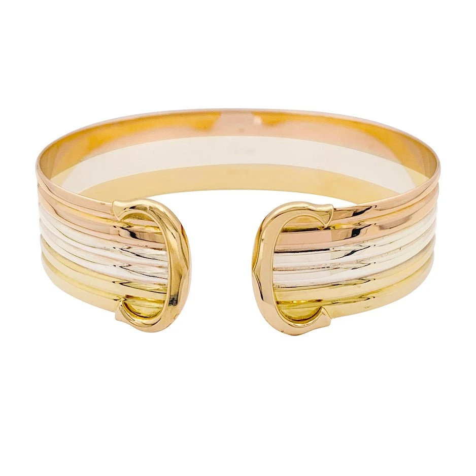 Miller Bracelet CARTIER"Double C" En Trois Ors 1 Miller Bracelet CARTIER"Double C" En Trois Ors