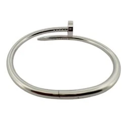 Bracelet Jonc CARTIER "Juste Un Clou" En Or Blanc -Castafiore Boutique bracelet cartier juste un clou en or blanc 392976