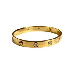 Bracelet Jonc CARTIER "Love" En Or Jaune Et Diamants -Castafiore Boutique bracelet cartier love en or jaune et diamants 682472