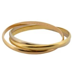 Bracelet Jonc CARTIER "Trinity" MM En 3 Ors -Castafiore Boutique bracelet cartier trinity mm 3 ors 552080