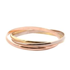 Bracelet Jonc CARTIER "Trinity" Trois Ors 5 Bracelet Jonc CARTIER "Trinity" Trois Ors -Castafiore Boutique bracelet cartier trinity trois ors 857374