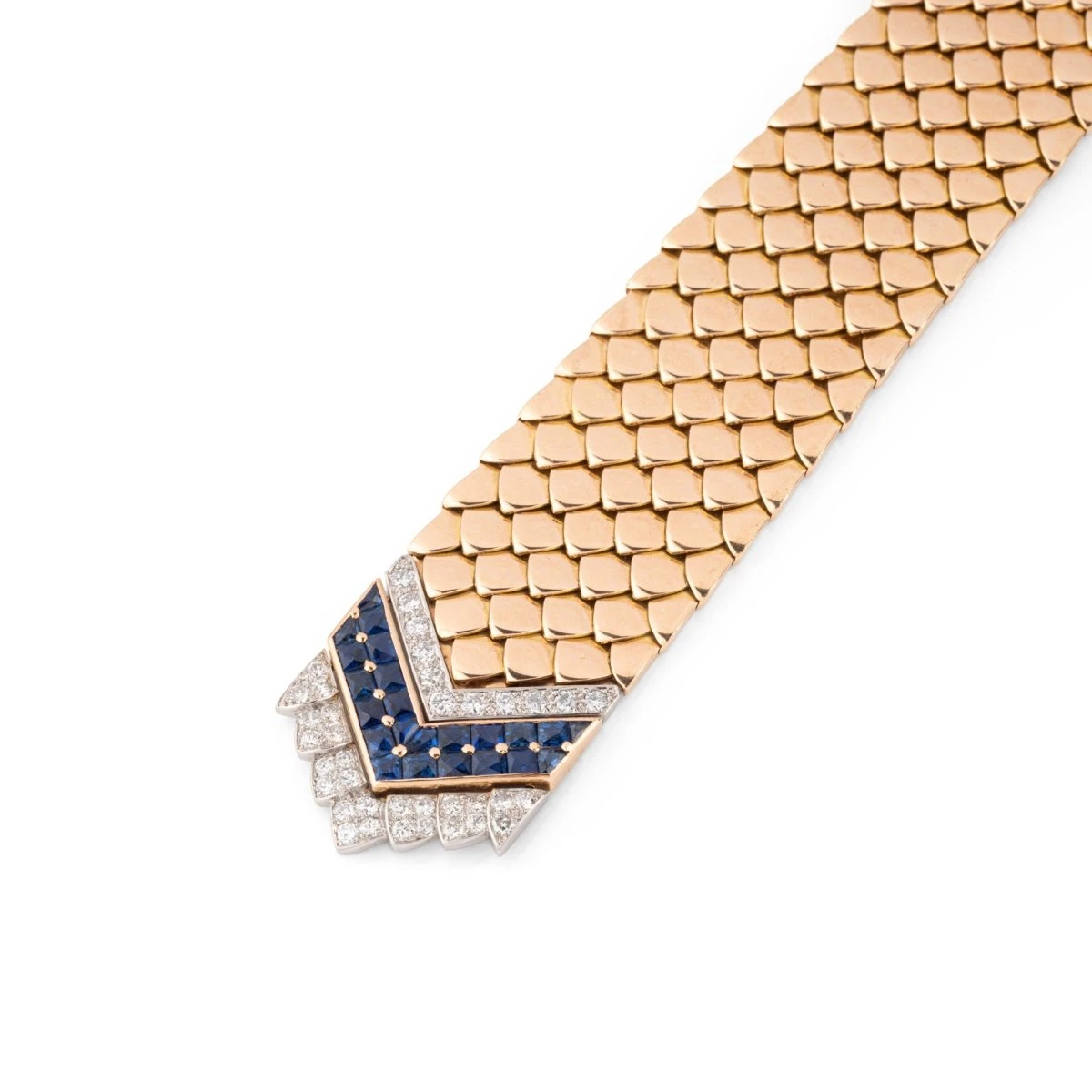 Bracelet Ceinture BOUCHERON En Or Jaune, Saphirs Et Diamants 5 Bracelet Ceinture BOUCHERON En Or Jaune, Saphirs Et Diamants – Image 5