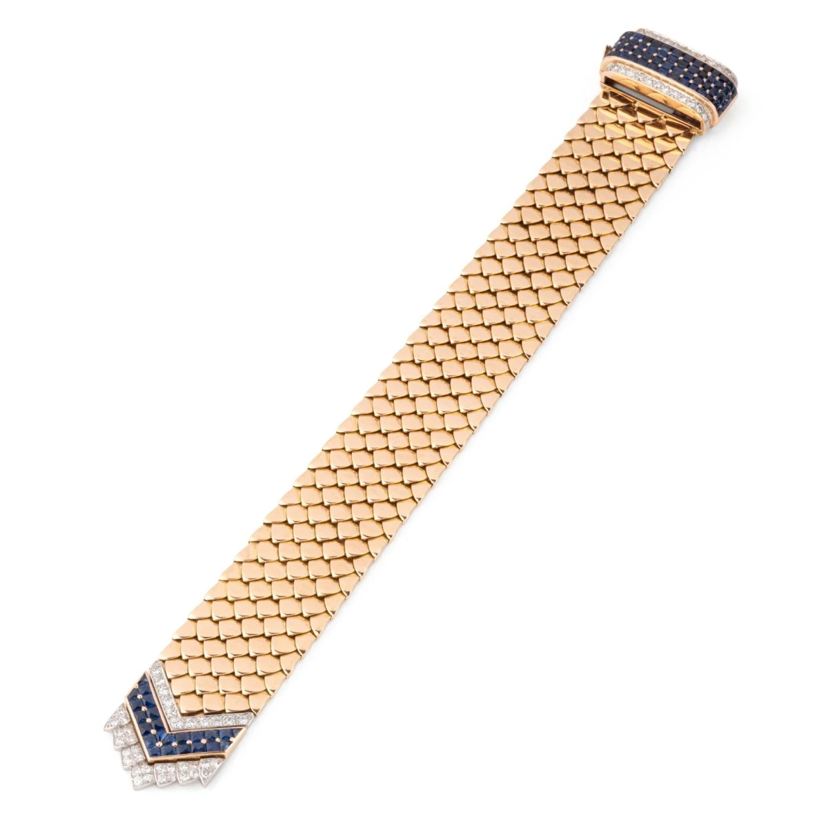 Bracelet Ceinture BOUCHERON En Or Jaune, Saphirs Et Diamants 3 Bracelet Ceinture BOUCHERON En Or Jaune, Saphirs Et Diamants – Image 3