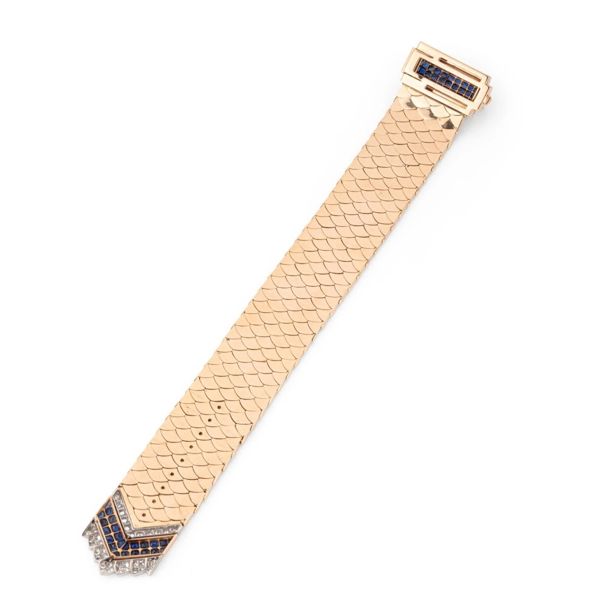 Bracelet Ceinture BOUCHERON En Or Jaune, Saphirs Et Diamants 6 Bracelet Ceinture BOUCHERON En Or Jaune, Saphirs Et Diamants – Image 6