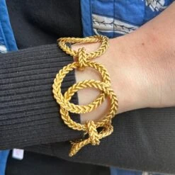 Bracelet "Cercles Torsadés" En Or Jaune 7 Bracelet "Cercles Torsadés" En Or Jaune -Castafiore Boutique bracelet cercles torsades en or jaune 696932