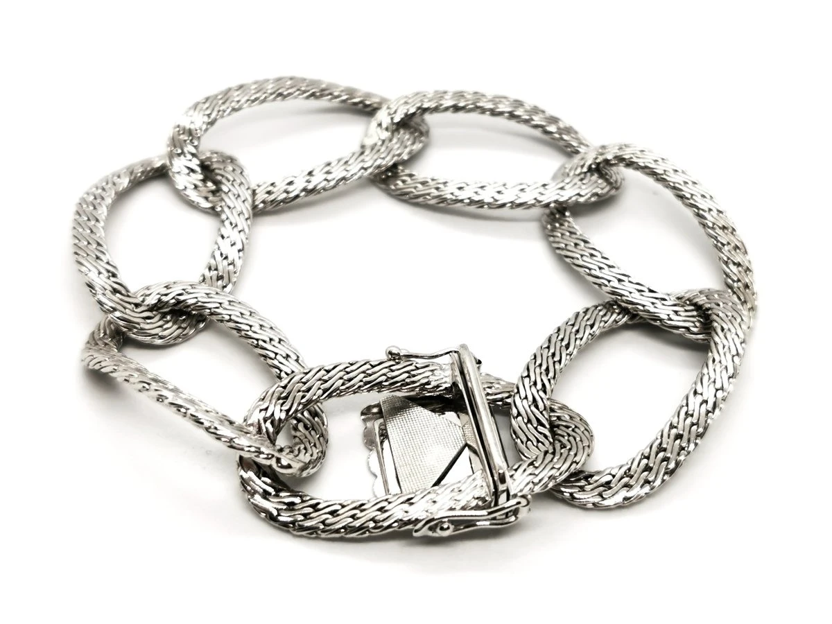 Bracelet Chaîne En Or Blanc 2 Bracelet Chaîne En Or Blanc – Image 2