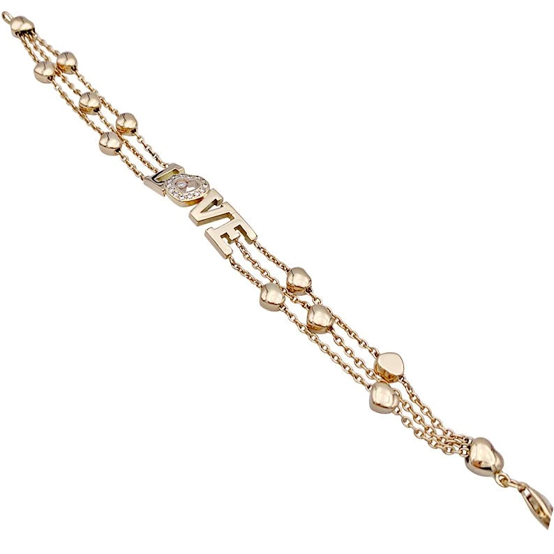 Miller Bracelet CHOPARD “Love Happy Diamonds" En Or Jaune Et Diamants 4 Miller Bracelet CHOPARD “Love Happy Diamonds" En Or Jaune Et Diamants – Image 4