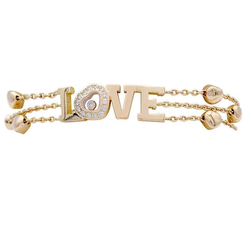 Miller Bracelet CHOPARD “Love Happy Diamonds" En Or Jaune Et Diamants 1 Miller Bracelet CHOPARD “Love Happy Diamonds" En Or Jaune Et Diamants
