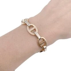 Miller Bracelet Deux Ors Maille Marine -Castafiore Boutique bracelet deux ors maille marine 722053