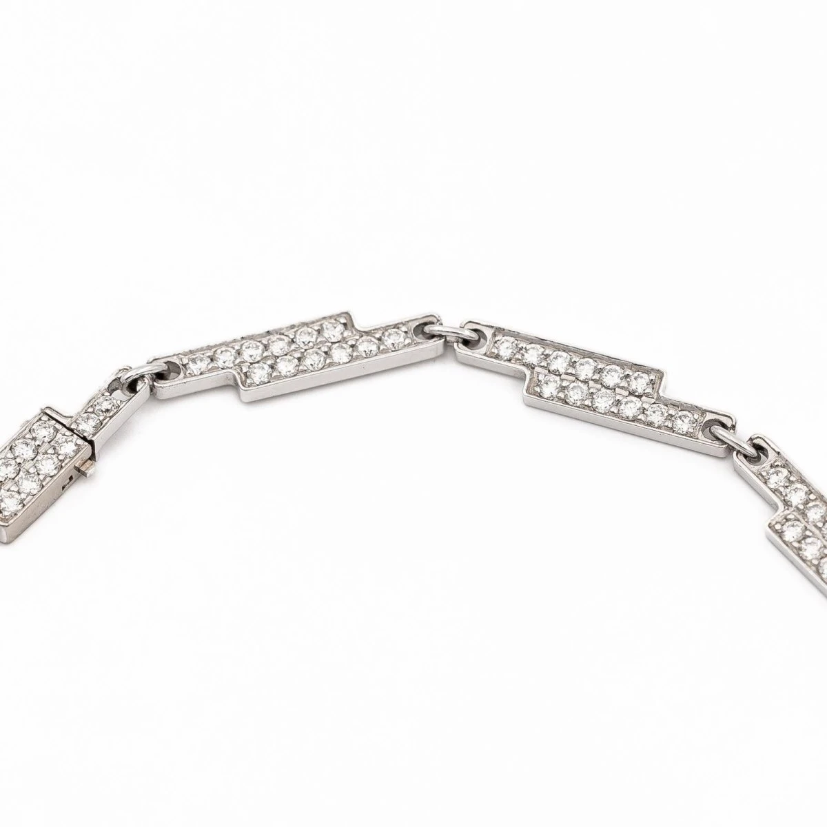 Bracelet DINH VAN "Seventies" En Or Blanc Et Diamant 4 Bracelet DINH VAN "Seventies" En Or Blanc Et Diamant – Image 4