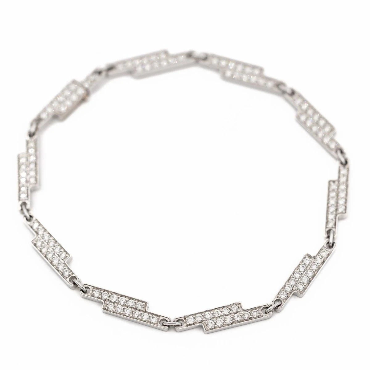 Bracelet DINH VAN "Seventies" En Or Blanc Et Diamant 1 Bracelet DINH VAN "Seventies" En Or Blanc Et Diamant