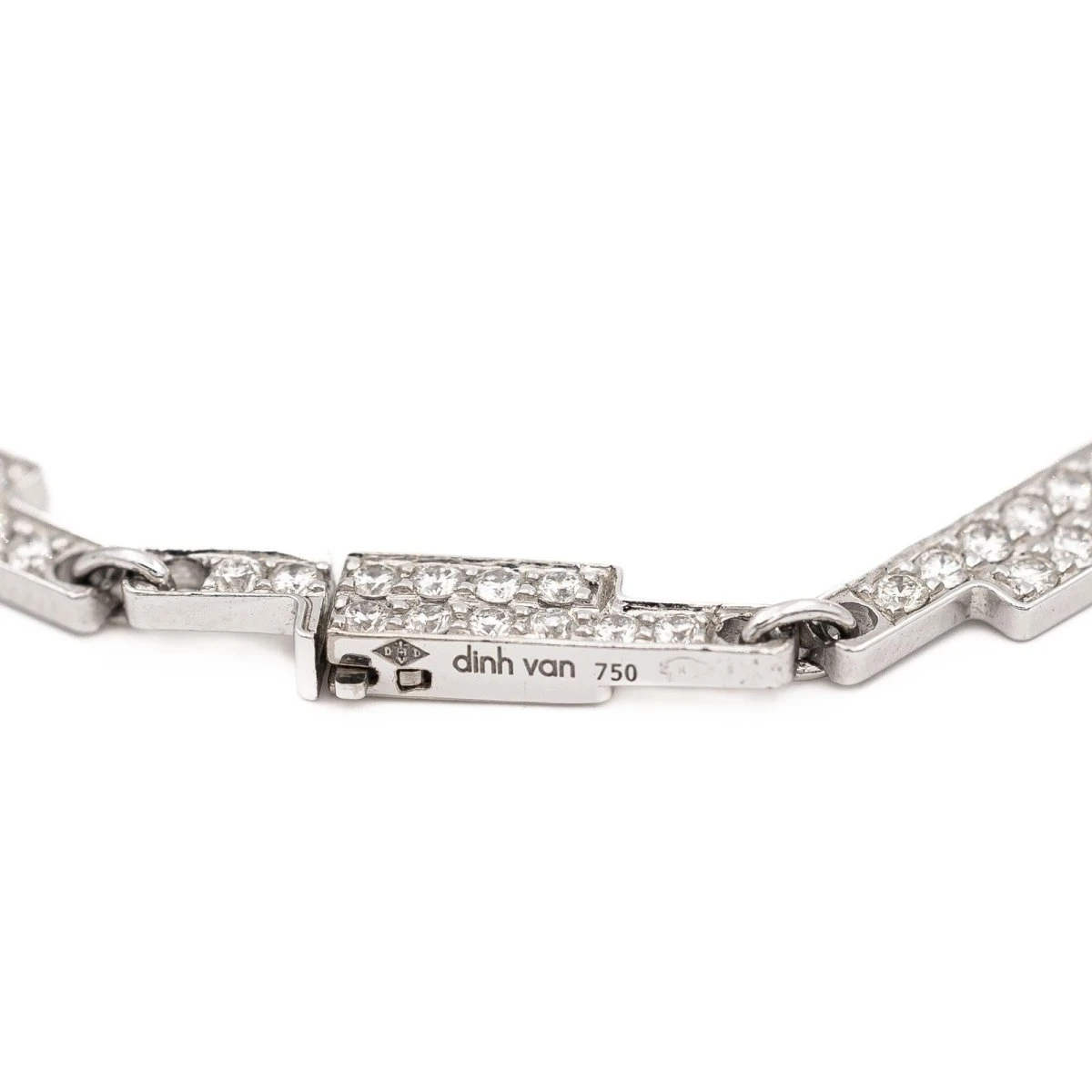 Bracelet DINH VAN "Seventies" En Or Blanc Et Diamant 3 Bracelet DINH VAN "Seventies" En Or Blanc Et Diamant – Image 3