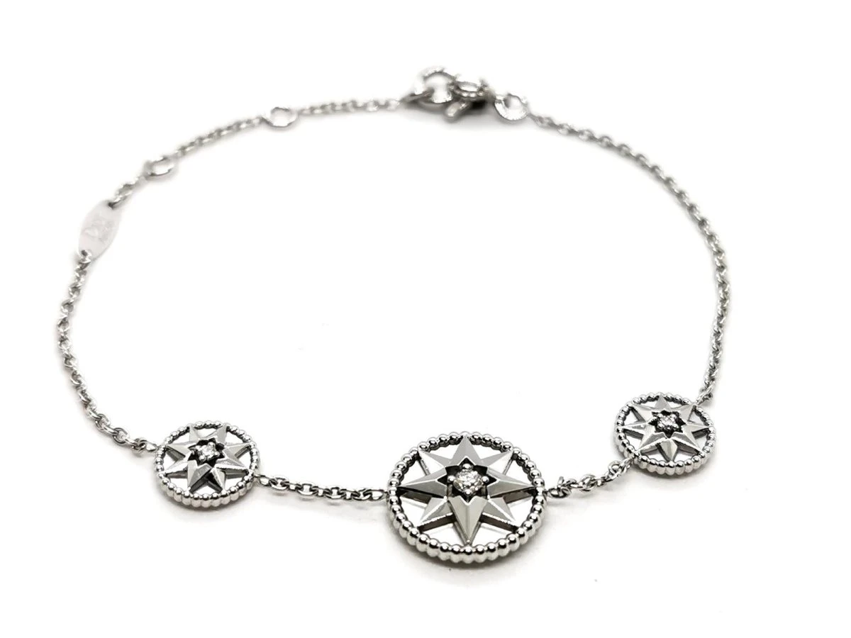 Bracelet DIOR "Rose Des Vents", Or Blanc, Nacre Et Diamant 1 Bracelet DIOR "Rose Des Vents", Or Blanc, Nacre Et Diamant