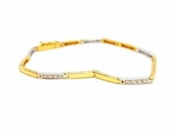 Bracelet En Or 2 Ors Et Diamants -Castafiore Boutique bracelet en or 2 ors et diamants 568194