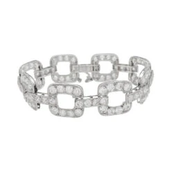 Miller Bracelet En Or Blanc, Diamants Taille Ancienne