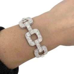 Miller Bracelet En Or Blanc, Diamants Taille Ancienne -Castafiore Boutique bracelet en or blanc diamants taille ancienne 403554