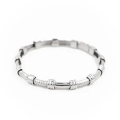 Bracelet En Or Blanc Serti Diamants