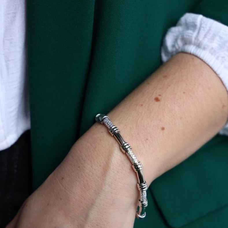 Bracelet En Or Blanc Serti Diamants 2 Bracelet En Or Blanc Serti Diamants – Image 2