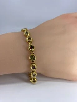 Bracelet En Or Jaune 18 Carats Et Pierres Fines -Castafiore Boutique bracelet en or jaune 18 carats et pierres fines 237030