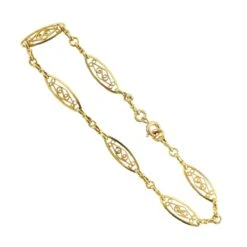 Bracelet En Or Jaune à Maille Filigranée -Castafiore Boutique bracelet en or jaune a maille filigranee 195450