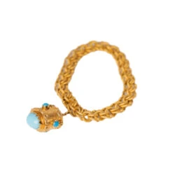 Bracelet En Or Jaune Avec Breloque Vénitienne