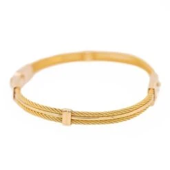 Bracelet En Or Jaune Texturé 10 Bracelet En Or Jaune Texturé -Castafiore Boutique bracelet en or jaune texture 216935