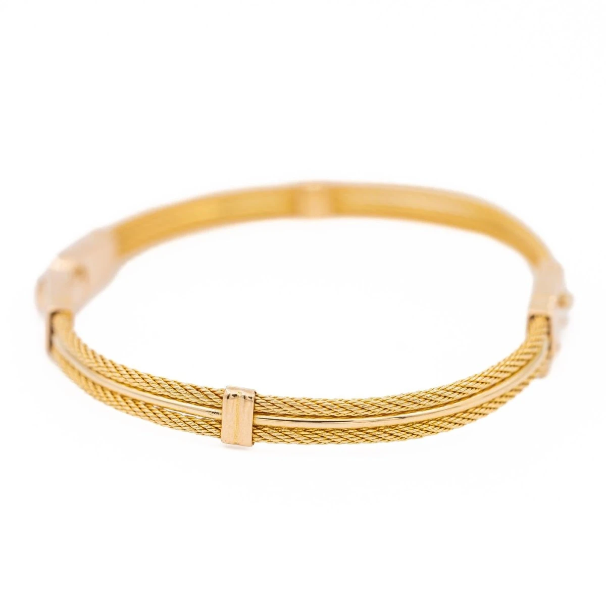 Bracelet En Or Jaune Texturé 4 Bracelet En Or Jaune Texturé – Image 4