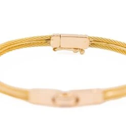 Bracelet En Or Jaune Texturé 9 Bracelet En Or Jaune Texturé -Castafiore Boutique bracelet en or jaune texture 275767