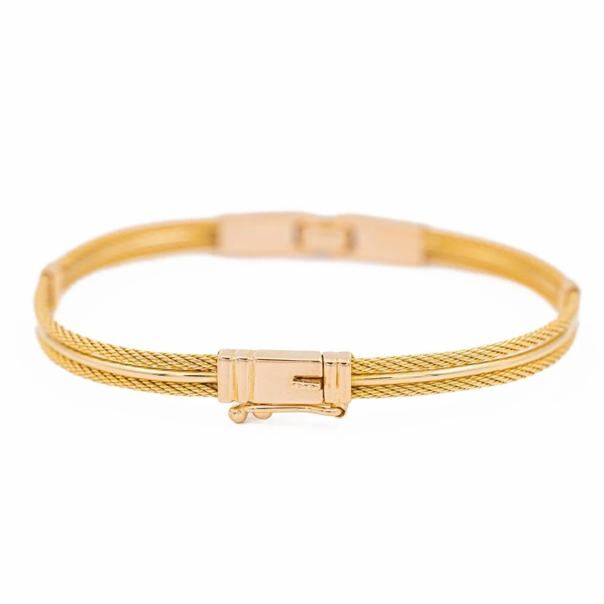 Bracelet En Or Jaune Texturé 2 Bracelet En Or Jaune Texturé – Image 2