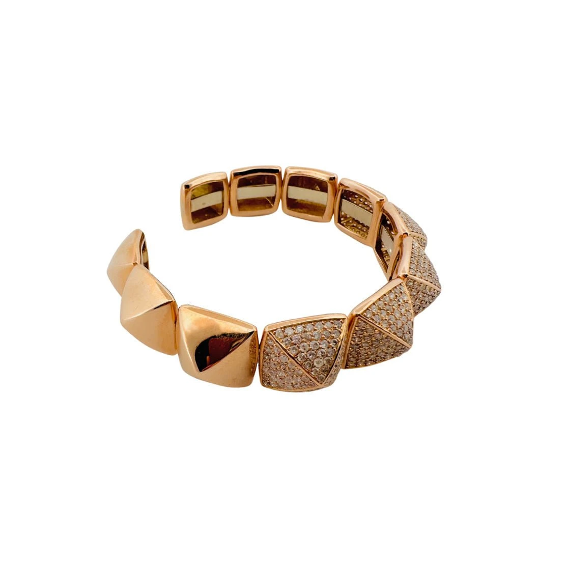 Bracelet En Or Rose Et Brillants 2 Bracelet En Or Rose Et Brillants – Image 2