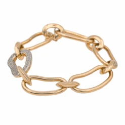 Bracelet En Or Rose, Or Blanc Et Diamants -Castafiore Boutique bracelet en or rose or blanc et diamants 336247