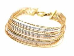 Bracelet Fils D'or, En 3 Ors 17 Bracelet Fils D'or, En 3 Ors -Castafiore Boutique bracelet fils dor en 3 ors 556653