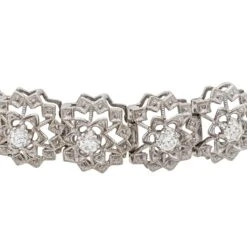 Bracelet Fleur En Or Blanc Et Diamants 10 Bracelet Fleur En Or Blanc Et Diamants -Castafiore Boutique bracelet fleur en or blanc et diamants 297293