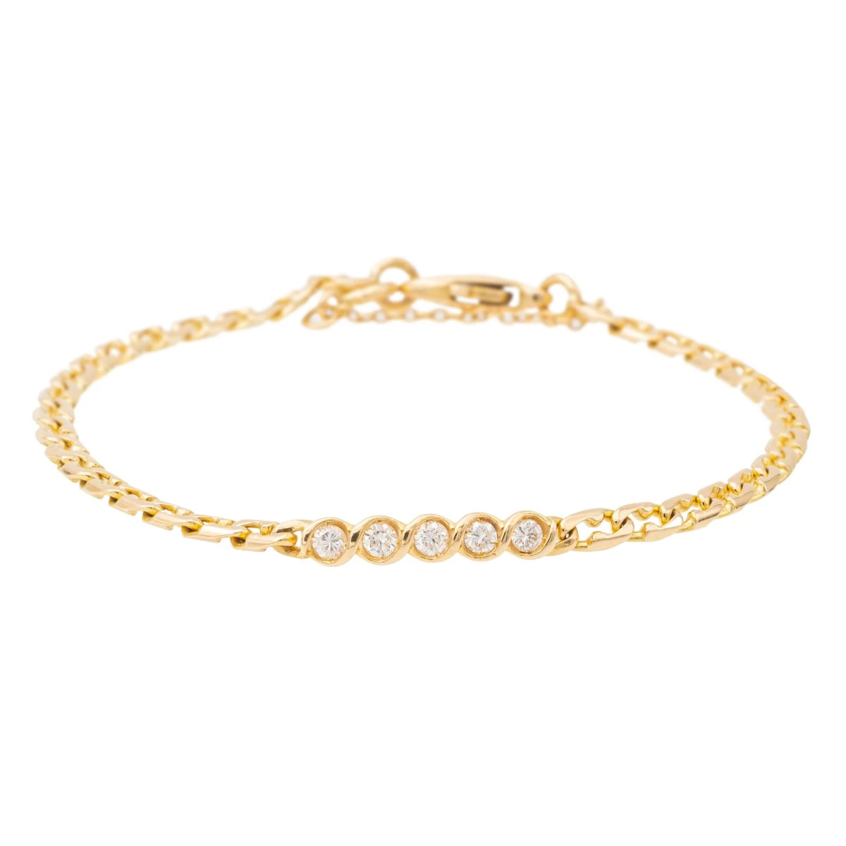 Bracelet FRED En Or Jaune Et Diamants 1 Bracelet FRED En Or Jaune Et Diamants