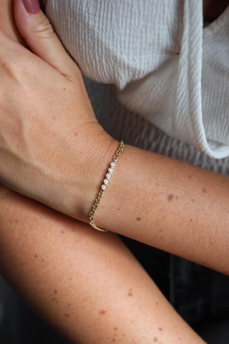 Bracelet FRED En Or Jaune Et Diamants 7 Bracelet FRED En Or Jaune Et Diamants – Image 7