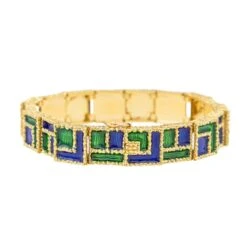 Bracelet FRED Et GEORLAND En émail Et Or Jaune 12 Bracelet FRED Et GEORLAND En émail Et Or Jaune -Castafiore Boutique bracelet fred et georland en email et or jaune 130679